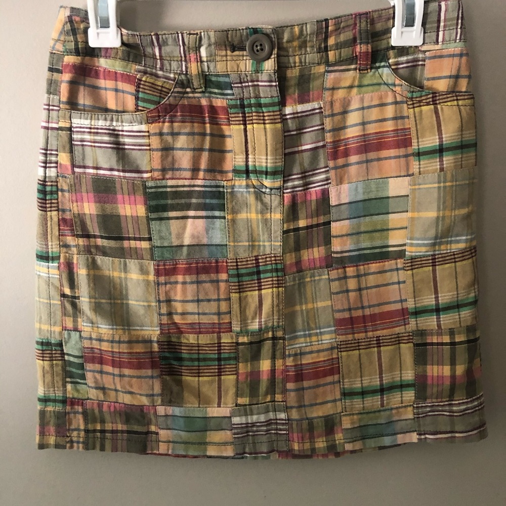 Loft Petites Madras Skirt 0P